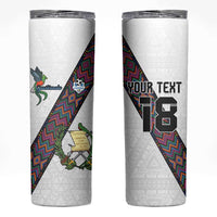 Custom Guatemala Football Skinny Tumbler Los Chapines White Version - Wonder Print Shop