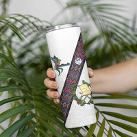 Custom Guatemala Football Skinny Tumbler Los Chapines White Version - Wonder Print Shop