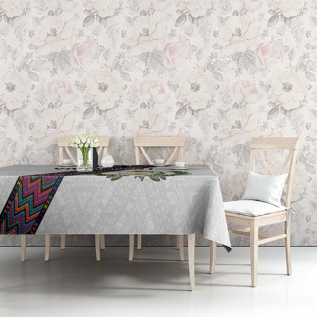 Custom Guatemala Football Tablecloth Los Chapines White Version - Wonder Print Shop