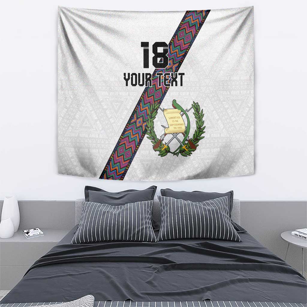 Custom Guatemala Football Tapestry Los Chapines White Version - Wonder Print Shop