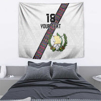 Custom Guatemala Football Tapestry Los Chapines White Version - Wonder Print Shop