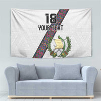 Custom Guatemala Football Tapestry Los Chapines White Version - Wonder Print Shop