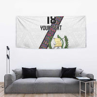 Custom Guatemala Football Tapestry Los Chapines White Version - Wonder Print Shop