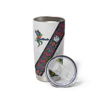 Custom Guatemala Football Tumbler Cup Los Chapines White Version - Wonder Print Shop