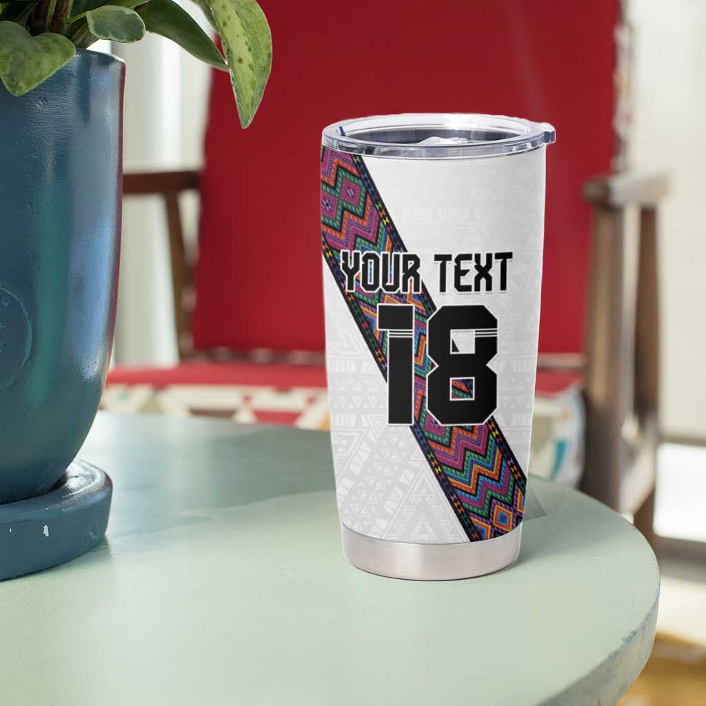 Custom Guatemala Football Tumbler Cup Los Chapines White Version - Wonder Print Shop