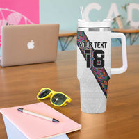 Custom Guatemala Football Tumbler With Handle Los Chapines White Version - Wonder Print Shop