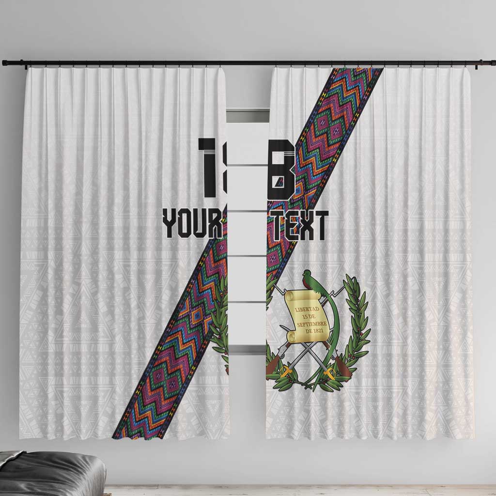 Custom Guatemala Football Window Curtain Los Chapines White Version - Wonder Print Shop