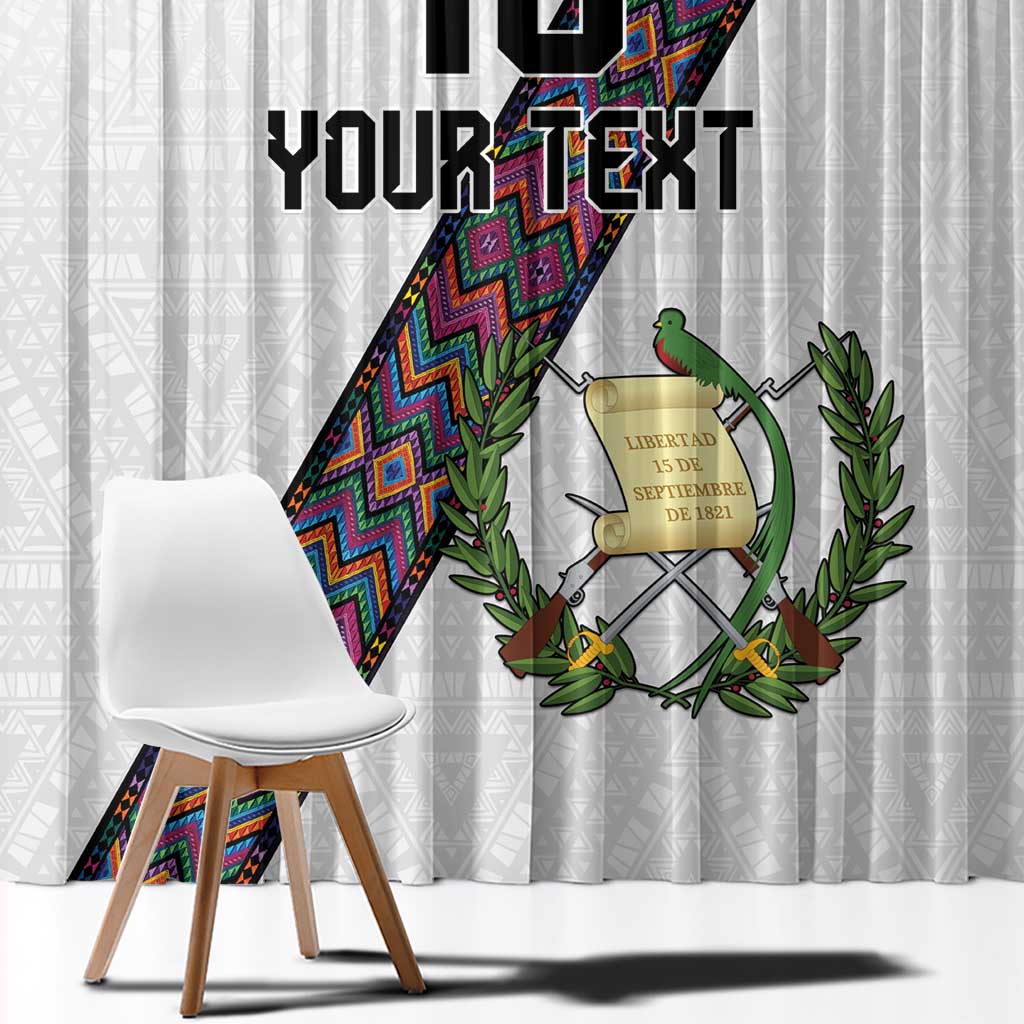 Custom Guatemala Football Window Curtain Los Chapines White Version - Wonder Print Shop