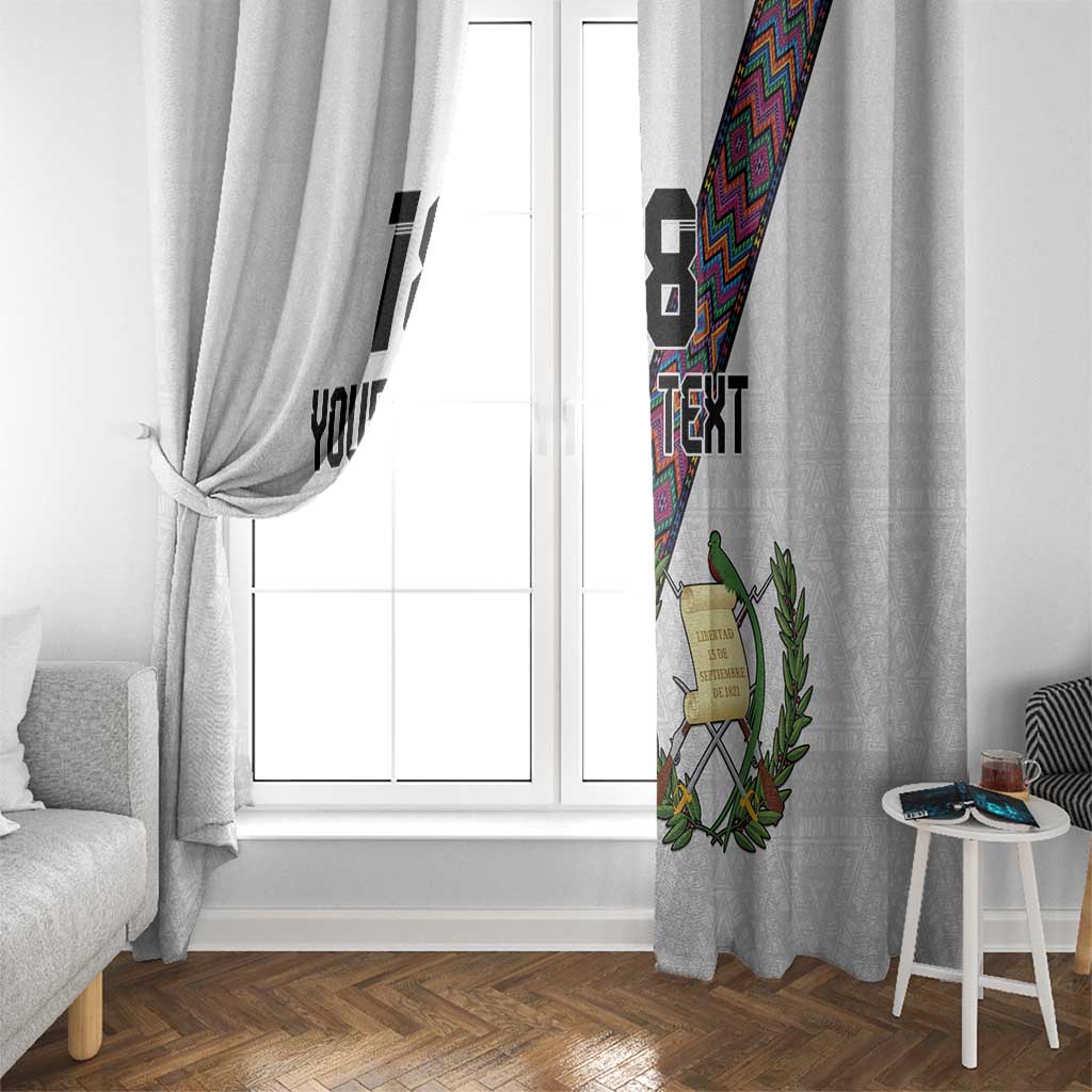 Custom Guatemala Football Window Curtain Los Chapines White Version - Wonder Print Shop