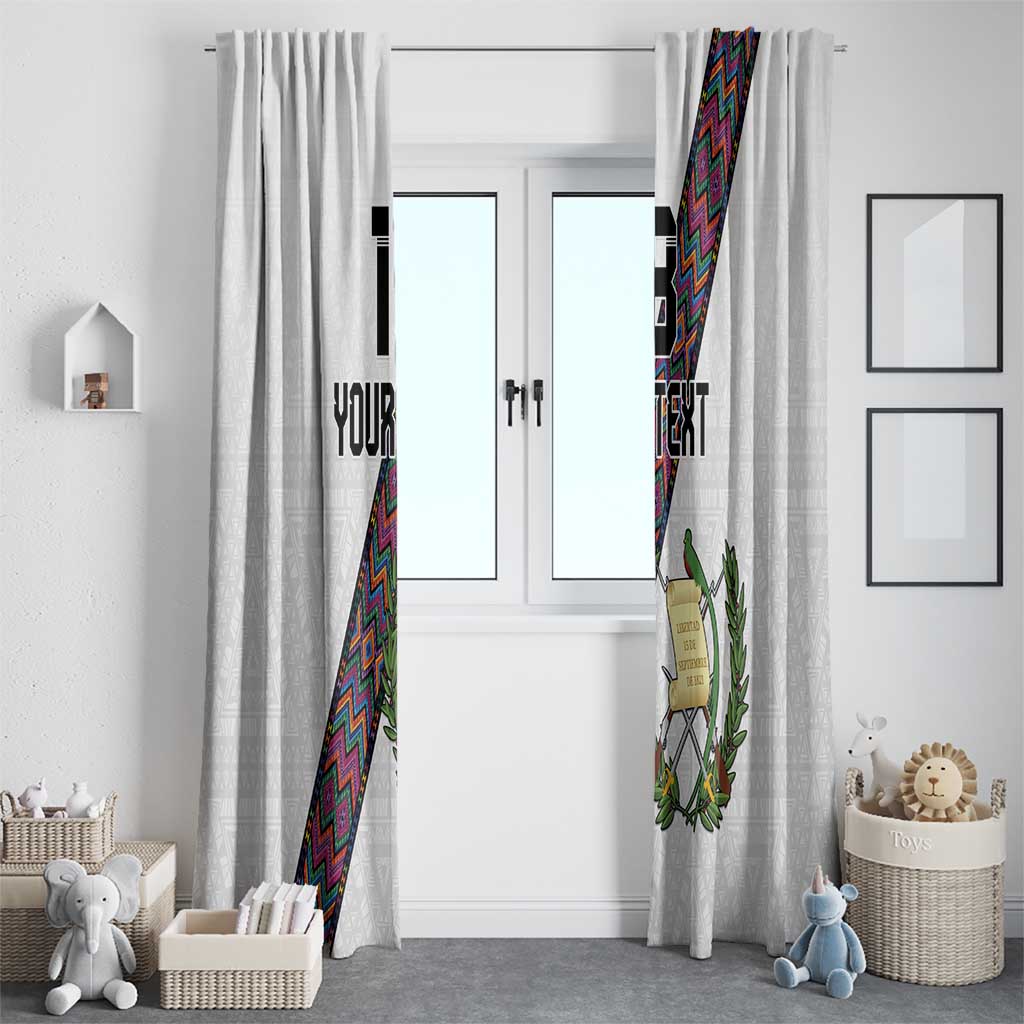 Custom Guatemala Football Window Curtain Los Chapines White Version - Wonder Print Shop