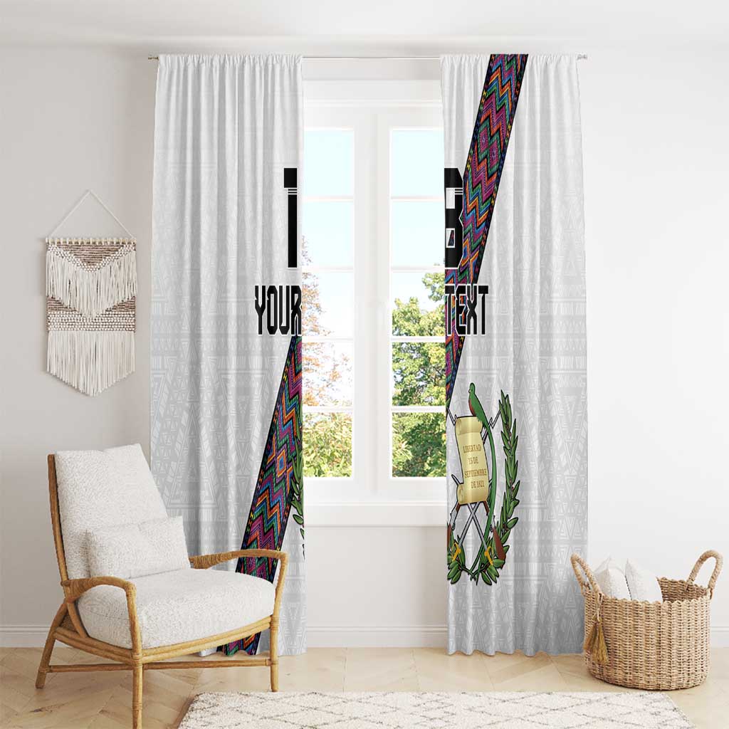 Custom Guatemala Football Window Curtain Los Chapines White Version - Wonder Print Shop