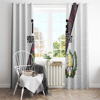 Custom Guatemala Football Window Curtain Los Chapines White Version - Wonder Print Shop