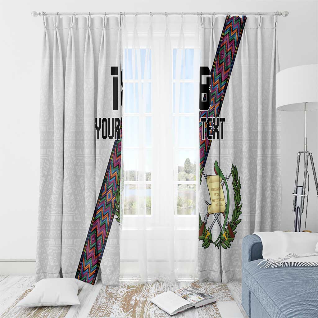 Custom Guatemala Football Window Curtain Los Chapines White Version - Wonder Print Shop