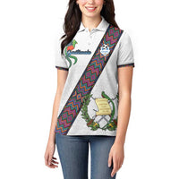 Custom Guatemala Football Women Polo Shirt Los Chapines White Version - Wonder Print Shop
