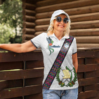 Custom Guatemala Football Women Polo Shirt Los Chapines White Version - Wonder Print Shop