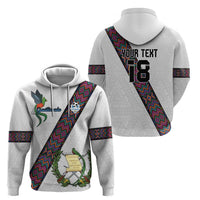 Custom Guatemala Football Zip Hoodie Los Chapines White Version - Wonder Print Shop