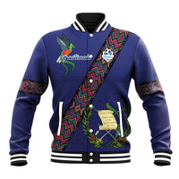 Custom Guatemala Football Baseball Jacket Los Chapines Blue Version - Wonder Print Shop