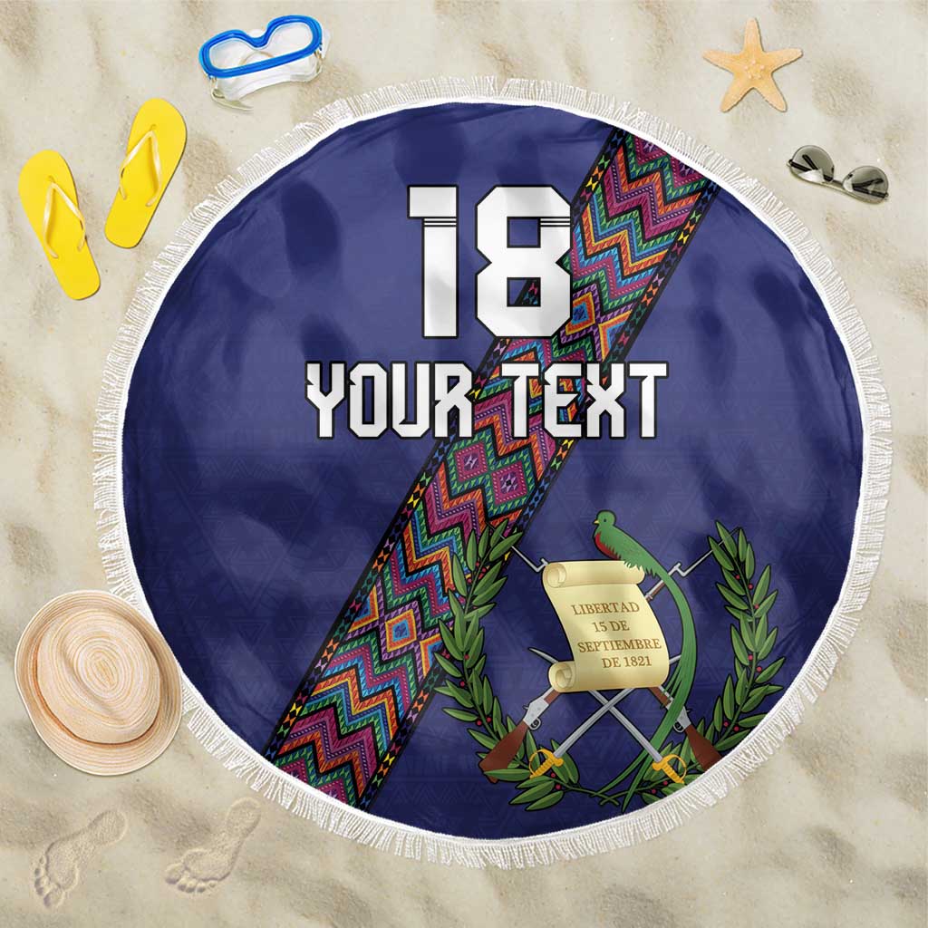 Custom Guatemala Football Beach Blanket Los Chapines Blue Version - Wonder Print Shop