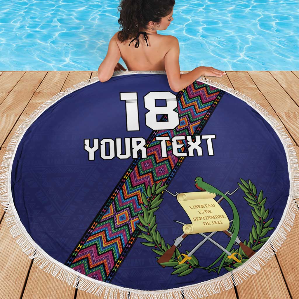 Custom Guatemala Football Beach Blanket Los Chapines Blue Version - Wonder Print Shop