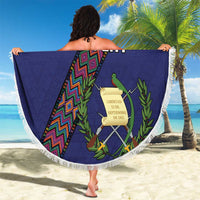 Custom Guatemala Football Beach Blanket Los Chapines Blue Version - Wonder Print Shop