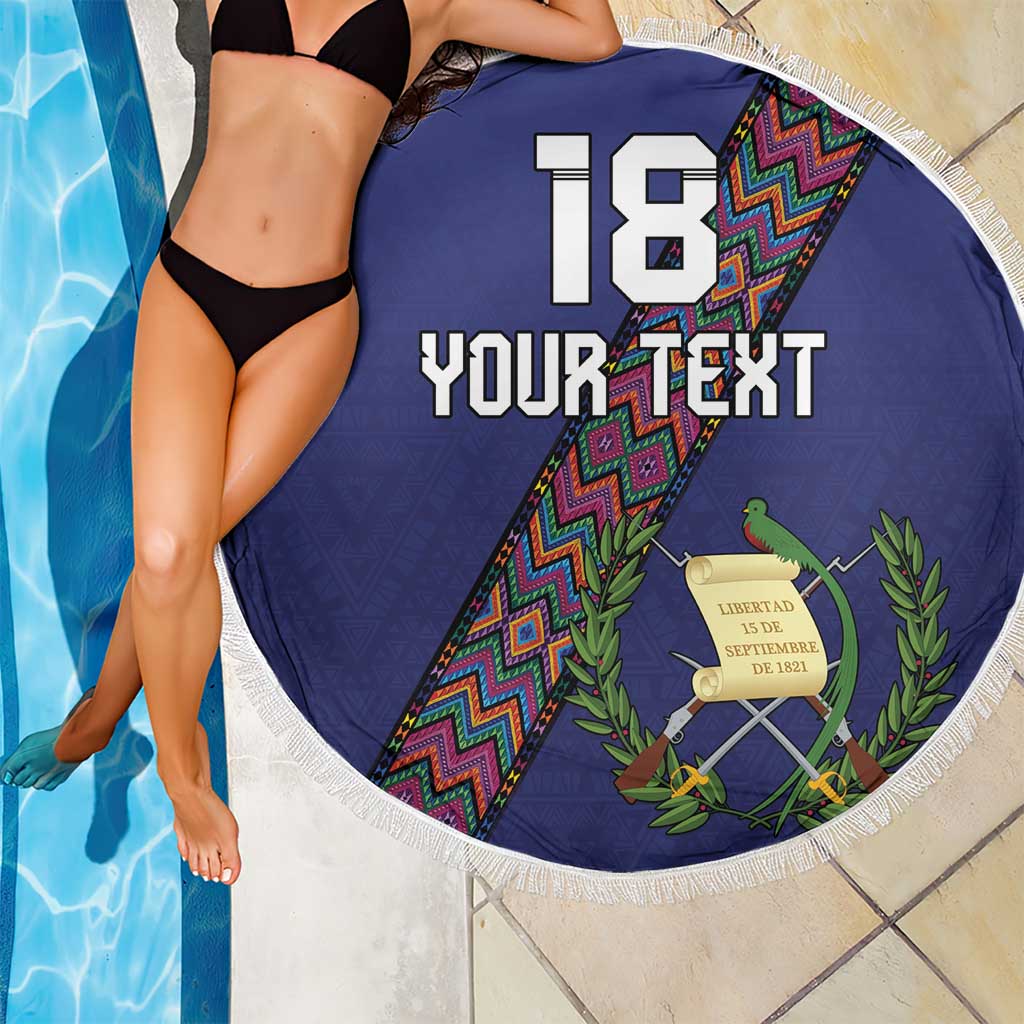 Custom Guatemala Football Beach Blanket Los Chapines Blue Version - Wonder Print Shop