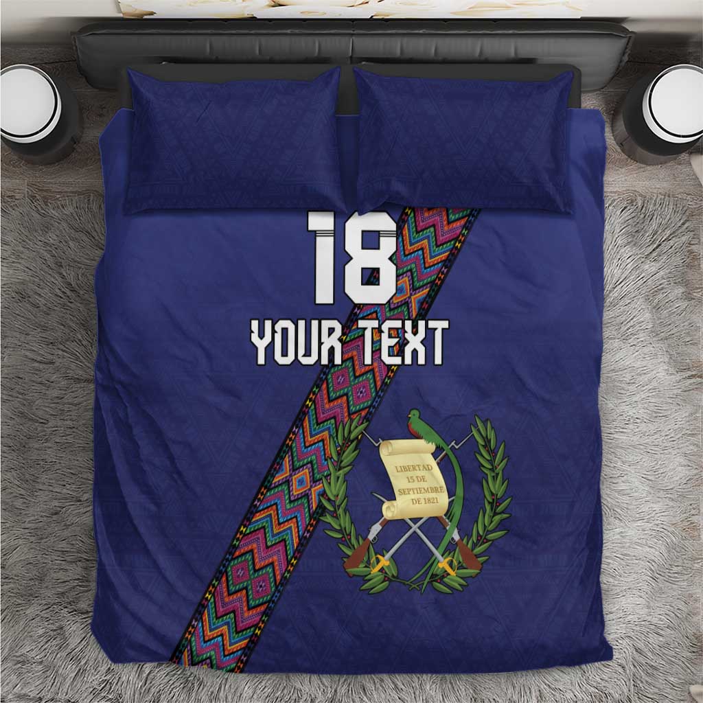 Custom Guatemala Football Bedding Set Los Chapines Blue Version - Wonder Print Shop