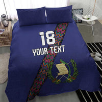 Custom Guatemala Football Bedding Set Los Chapines Blue Version - Wonder Print Shop