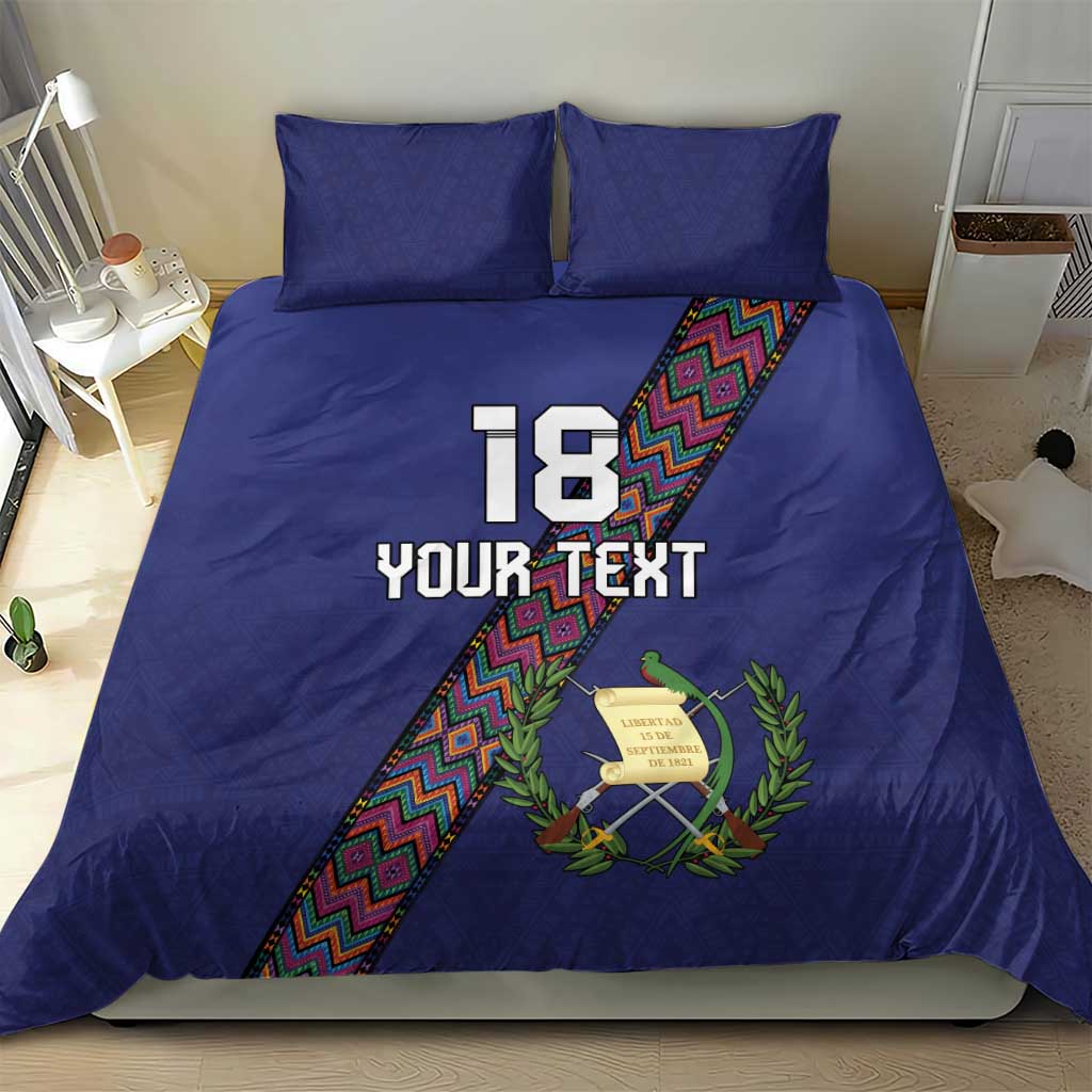 Custom Guatemala Football Bedding Set Los Chapines Blue Version - Wonder Print Shop
