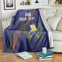 Custom Guatemala Football Blanket Los Chapines Blue Version - Wonder Print Shop