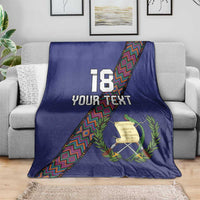 Custom Guatemala Football Blanket Los Chapines Blue Version - Wonder Print Shop