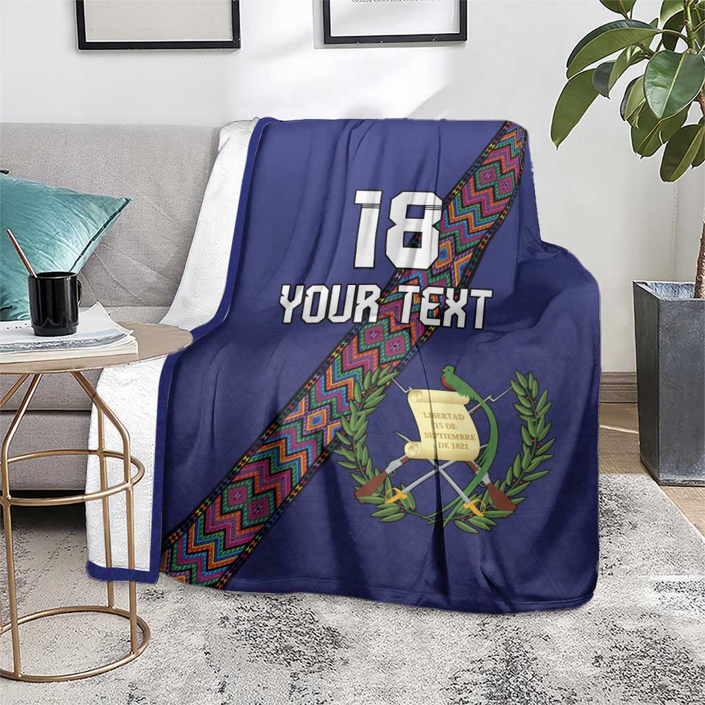 Custom Guatemala Football Blanket Los Chapines Blue Version - Wonder Print Shop