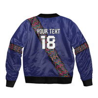 Custom Guatemala Football Bomber Jacket Los Chapines Blue Version - Wonder Print Shop