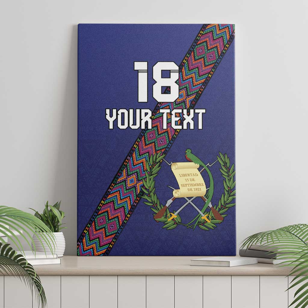 Custom Guatemala Football Canvas Wall Art Los Chapines Blue Version - Wonder Print Shop