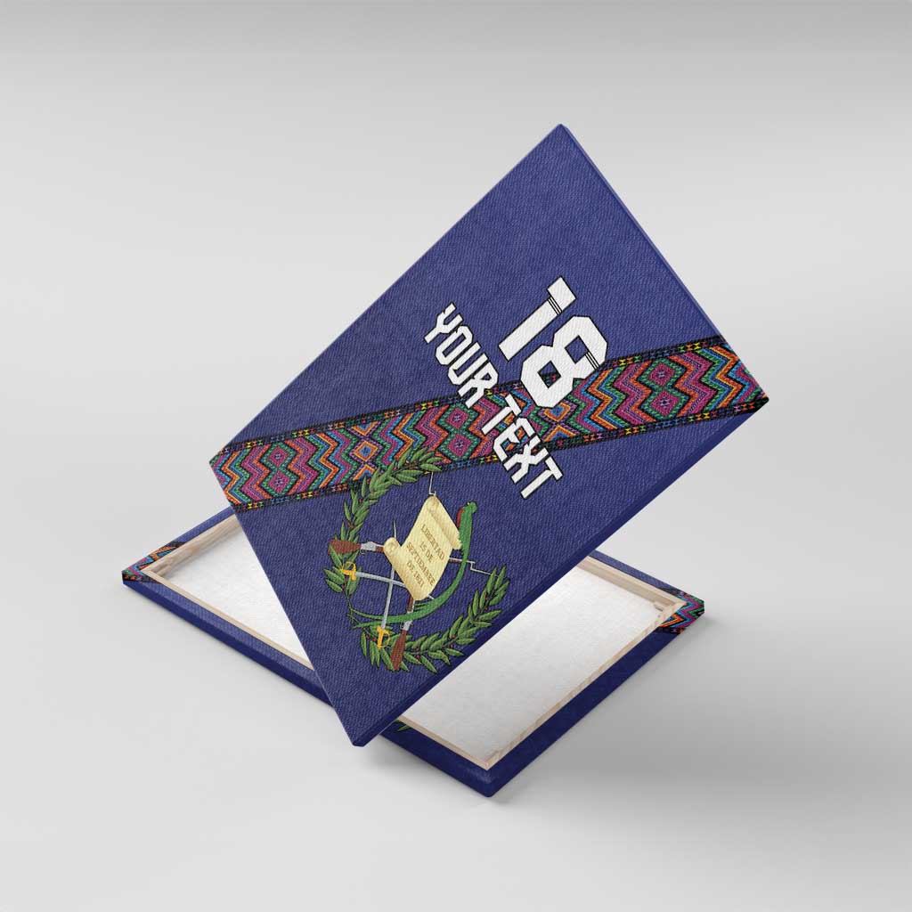 Custom Guatemala Football Canvas Wall Art Los Chapines Blue Version - Wonder Print Shop