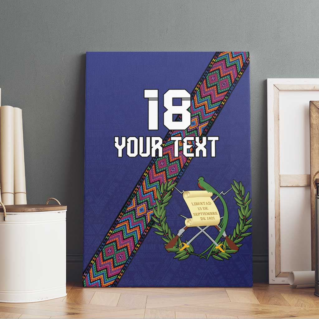 Custom Guatemala Football Canvas Wall Art Los Chapines Blue Version - Wonder Print Shop