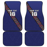 Custom Guatemala Football Car Mats Los Chapines Blue Version - Wonder Print Shop