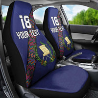 Custom Guatemala Football Car Seat Cover Los Chapines Blue Version - Wonder Print Shop
