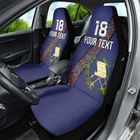 Custom Guatemala Football Car Seat Cover Los Chapines Blue Version - Wonder Print Shop