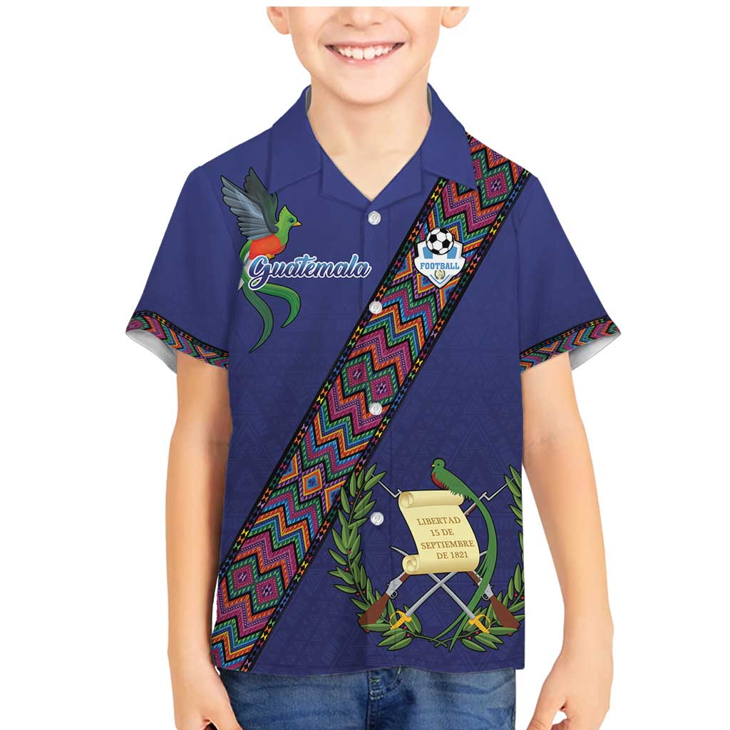 Custom Guatemala Football Family Matching Mermaid Dress and Hawaiian Shirt Los Chapines Blue Version - Wonder Print Shop