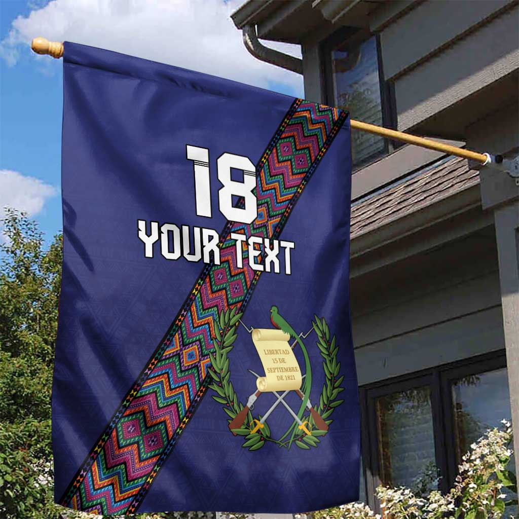 Custom Guatemala Football Garden Flag Los Chapines Blue Version - Wonder Print Shop