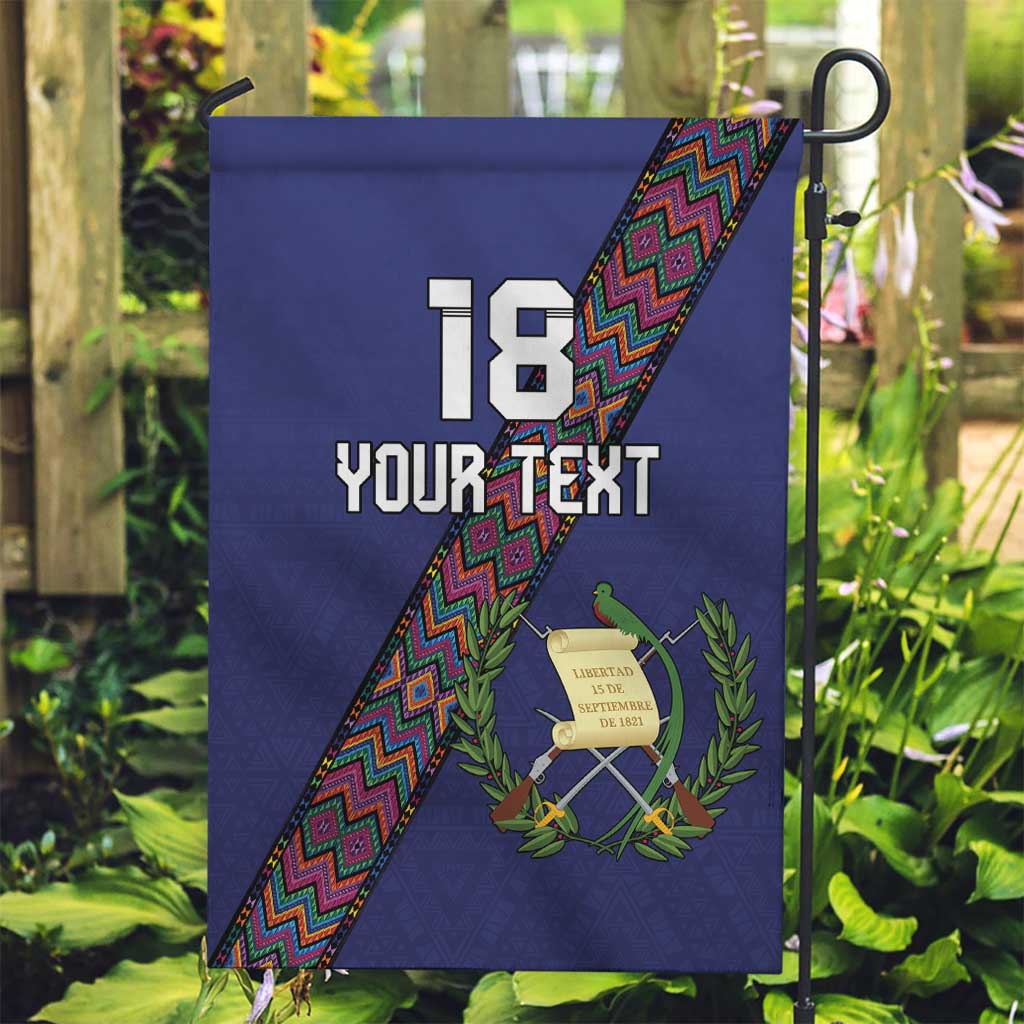 Custom Guatemala Football Garden Flag Los Chapines Blue Version - Wonder Print Shop