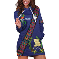 Custom Guatemala Football Hoodie Dress Los Chapines Blue Version - Wonder Print Shop