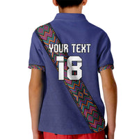 Custom Guatemala Football Kid Polo Shirt Los Chapines Blue Version - Wonder Print Shop