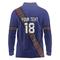 Custom Guatemala Football Long Sleeve Polo Shirt Los Chapines Blue Version - Wonder Print Shop