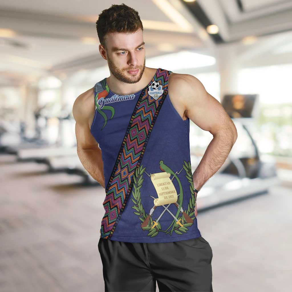Custom Guatemala Football Men Tank Top Los Chapines Blue Version - Wonder Print Shop