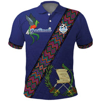 Custom Guatemala Football Polo Shirt Los Chapines Blue Version - Wonder Print Shop
