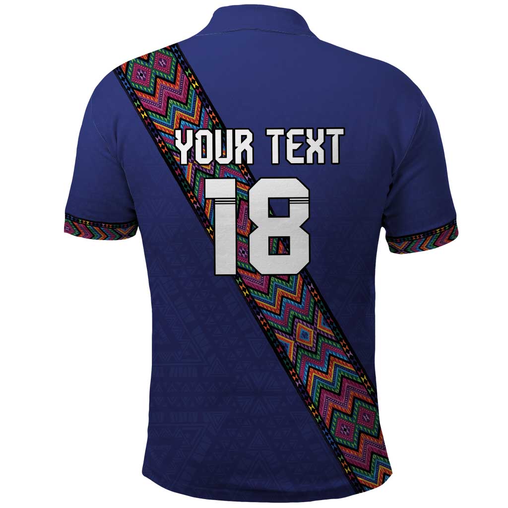Custom Guatemala Football Polo Shirt Los Chapines Blue Version - Wonder Print Shop