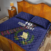Custom Guatemala Football Quilt Bed Set Los Chapines Blue Version - Wonder Print Shop