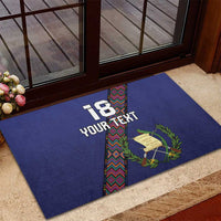 Custom Guatemala Football Rubber Doormat Los Chapines Blue Version - Wonder Print Shop