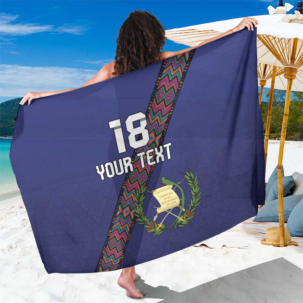 Custom Guatemala Football Sarong Los Chapines Blue Version - Wonder Print Shop